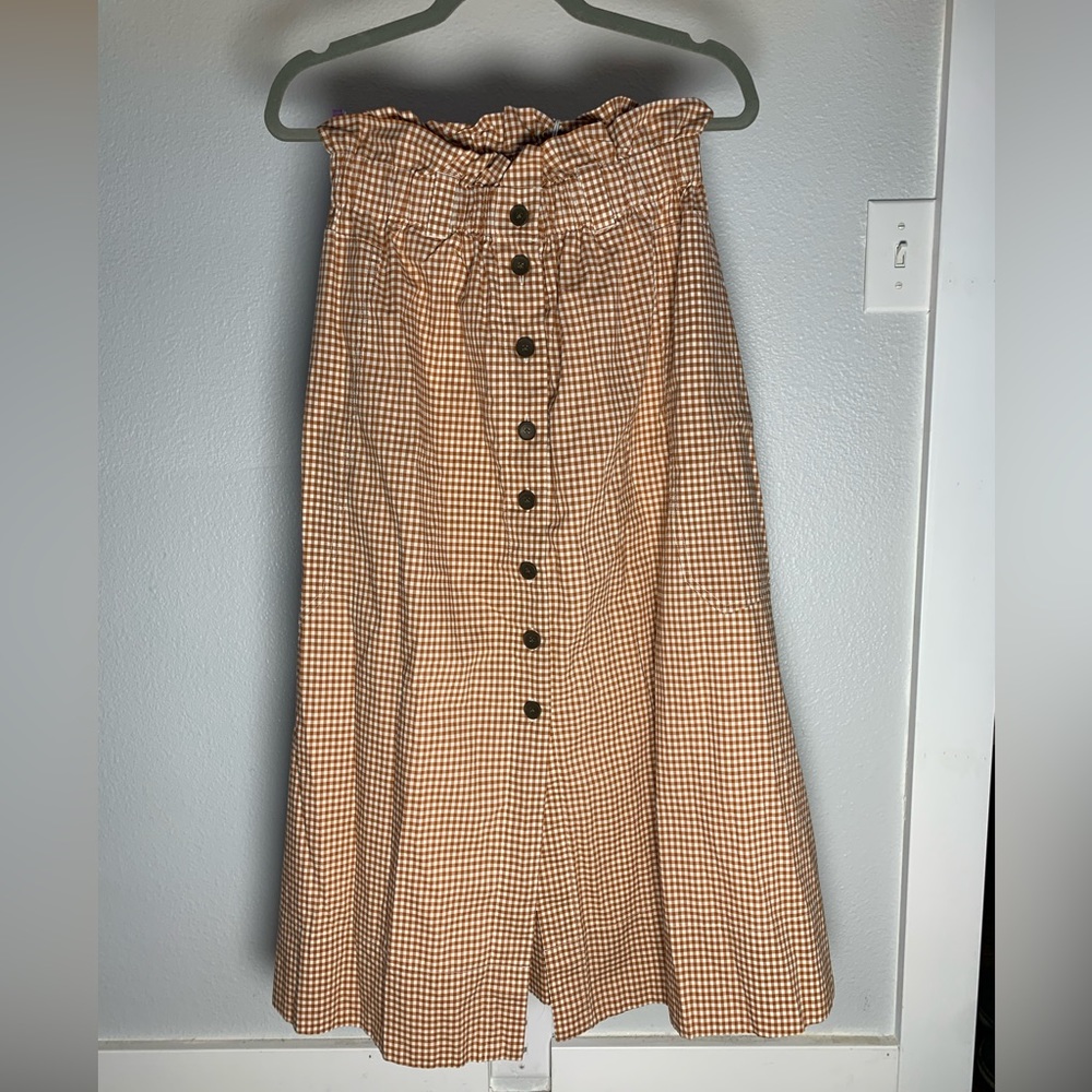 Everlane Gingham Skirt XS, new with tags